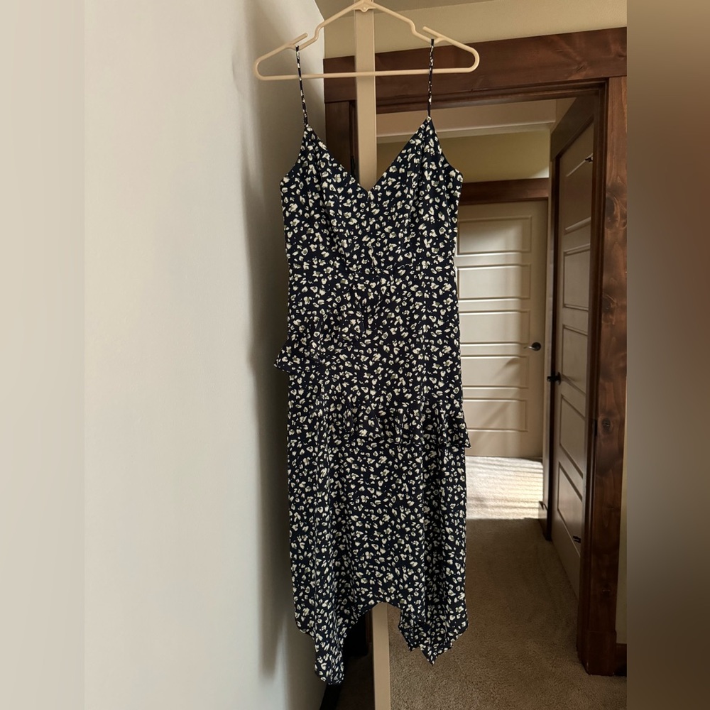 Asymmetrical ruffle dress